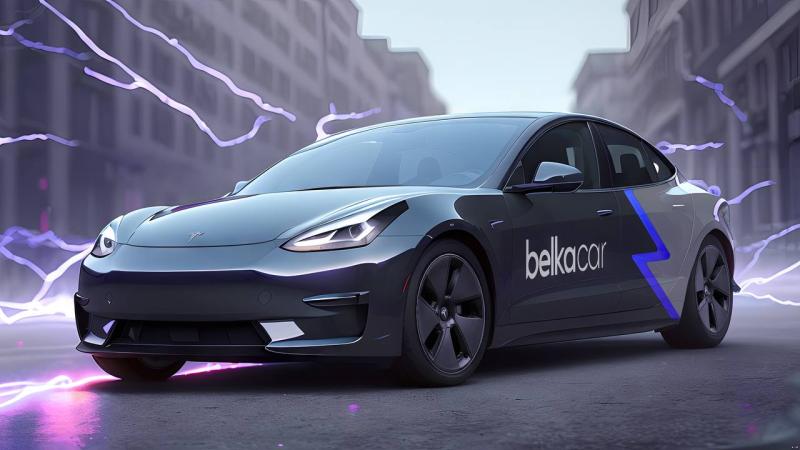 В автопарке BelkaCar появился первый электромобиль – Tesla Model 3